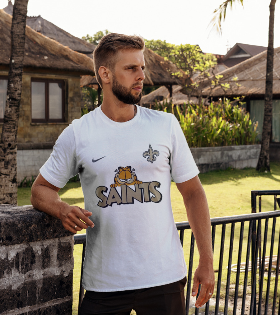 New Orleans Saints Garfield Nike Fleur De Lis T-Shirt