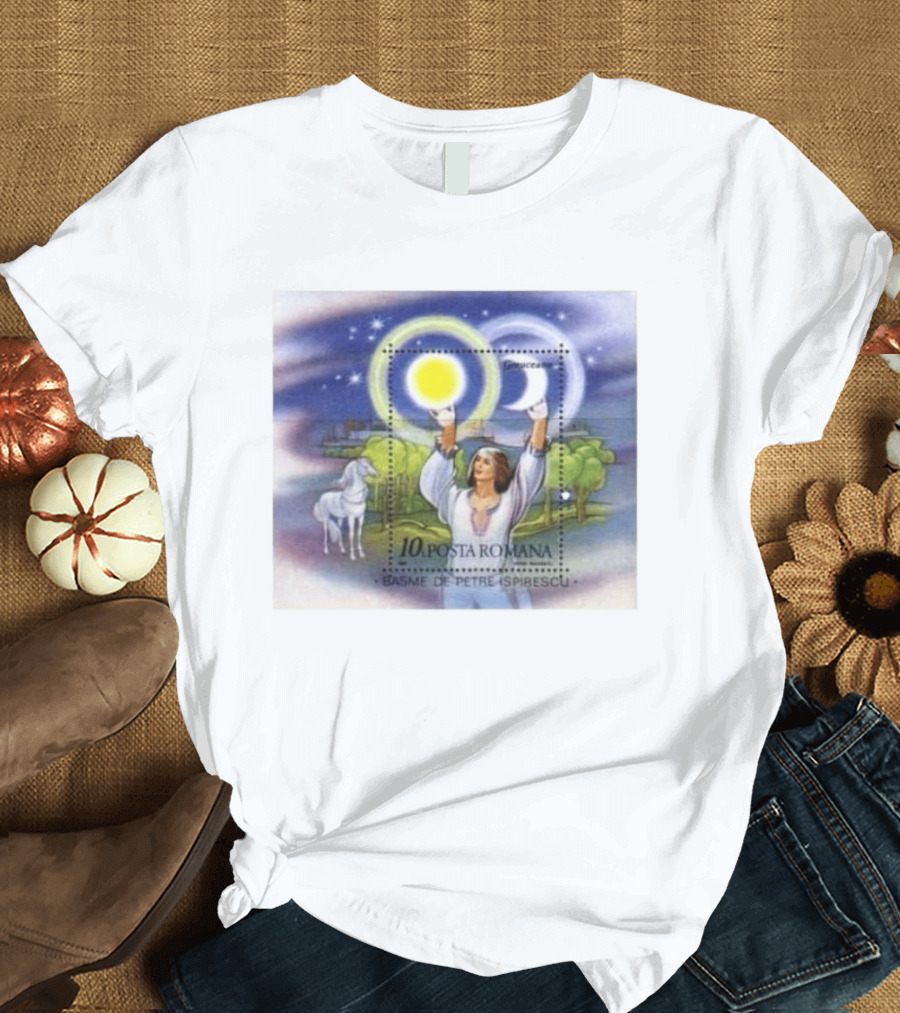 Posta Romana Basme De Petre Ispirescu Greuceanu Romania 1987 Stamps Bedtime Stories T-Shirt