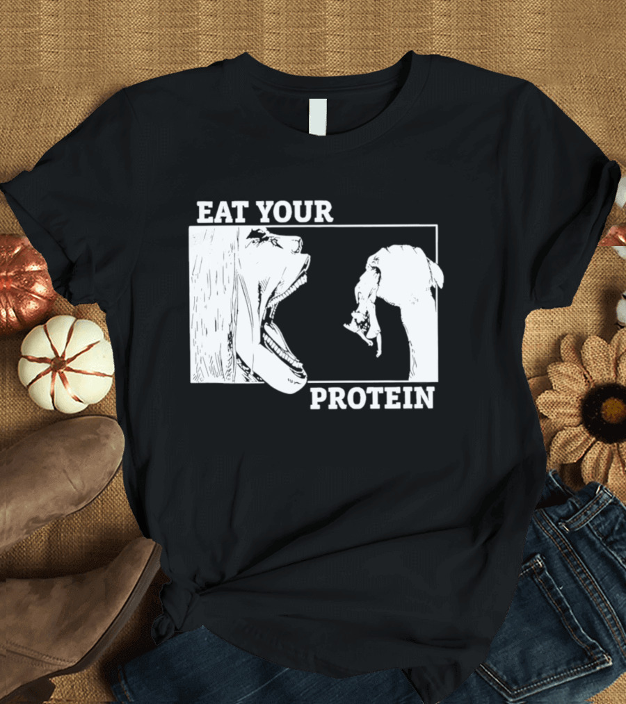 Attack On Titan Eat Your Protein Anime Eaten Scene T-Shirt