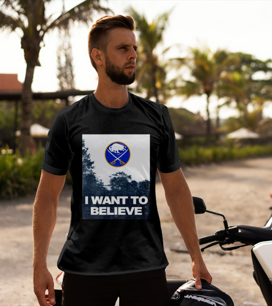 Buffalo Sabres I Want To Believe UFO Hockey T-Shirt