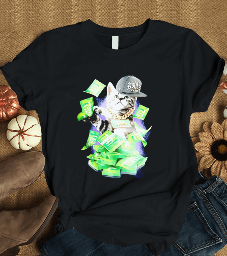 Cats Love Kohl's Cash KC Cap And Gold Chain T-Shirt