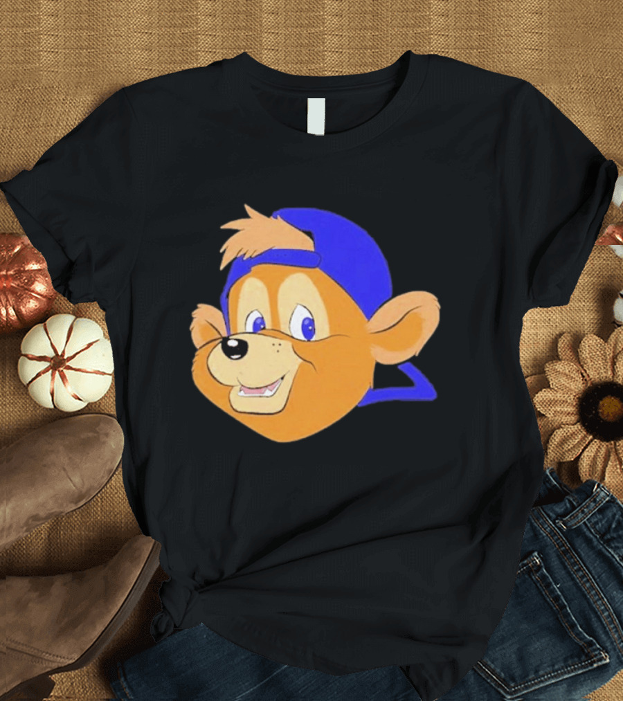 Chicago Cubs Clark Mascot Face Blue Cap T-Shirt
