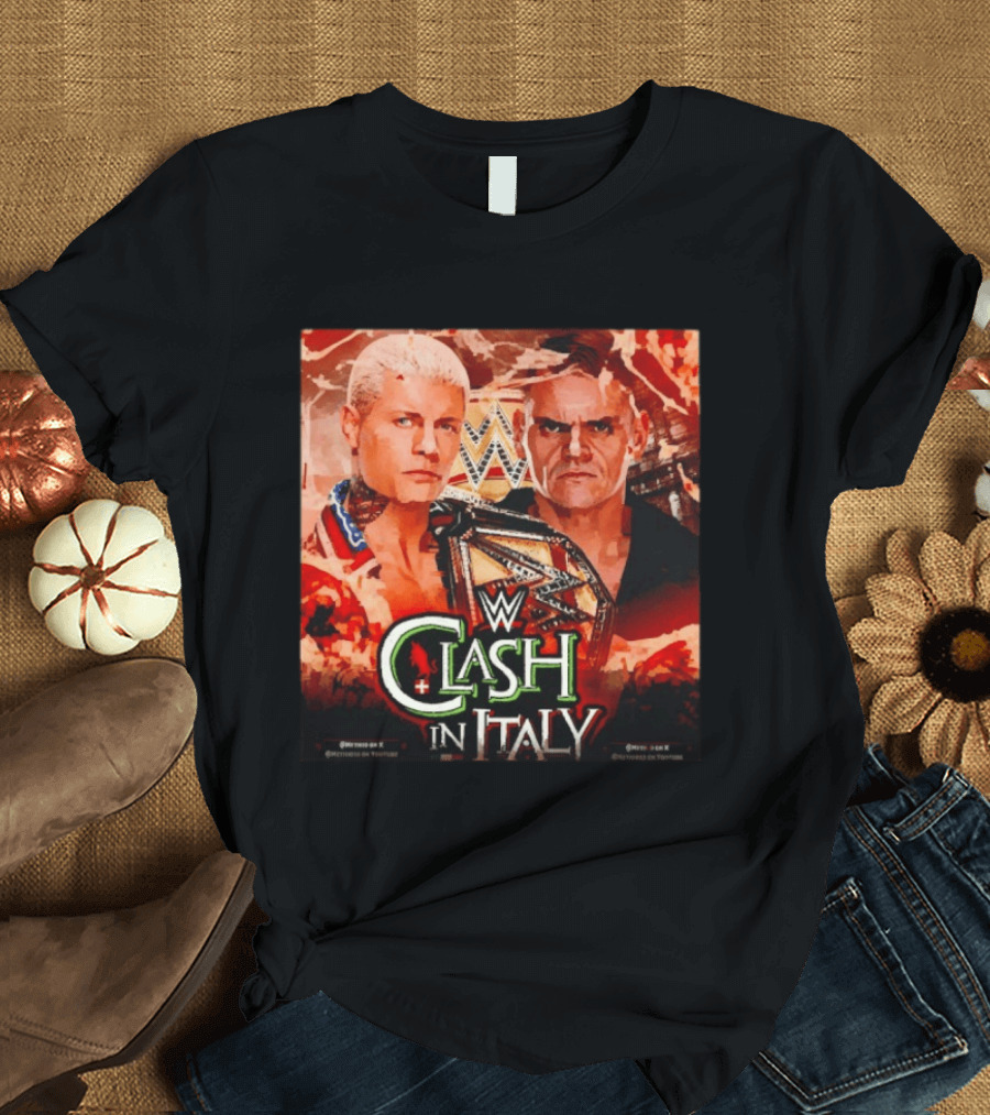 WWE Clash In Italy Cody Rhodes Vs Gunther May 31 Event T-Shirt