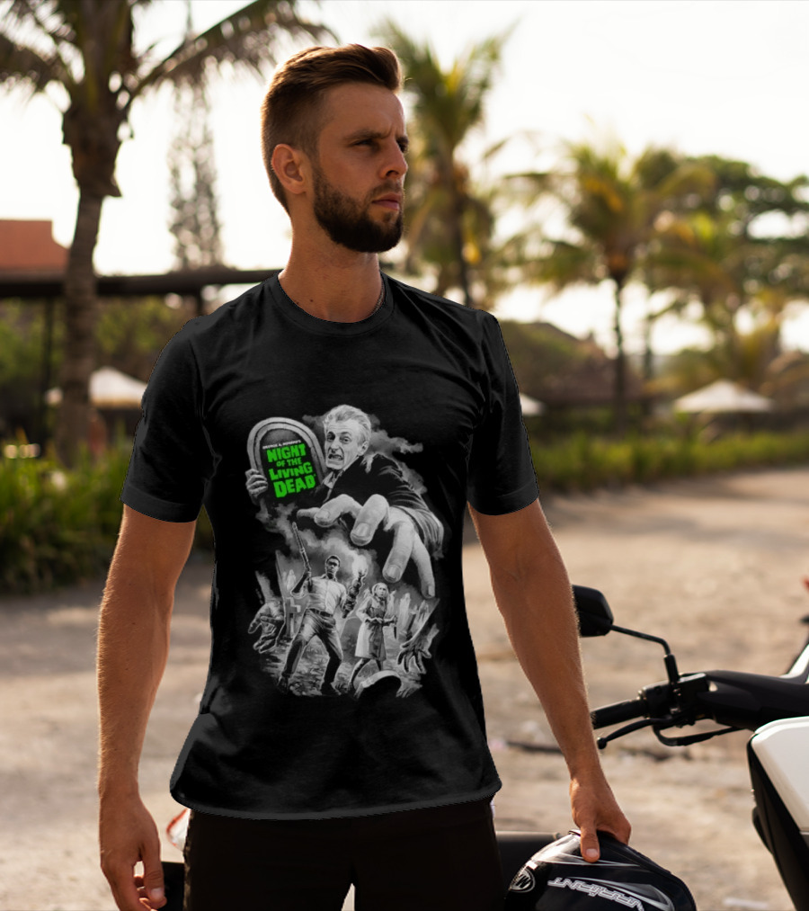 Fright Rags George A. Romero's Night Of The Living Dead Movie Zombies Graveyard Scene T-Shirt