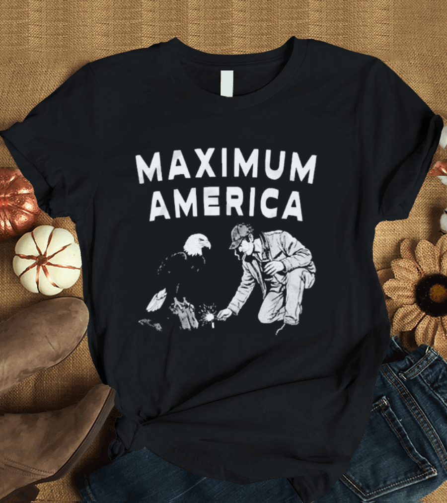 Maximum America Bald Eagle Iconic Patriotic T-Shirt