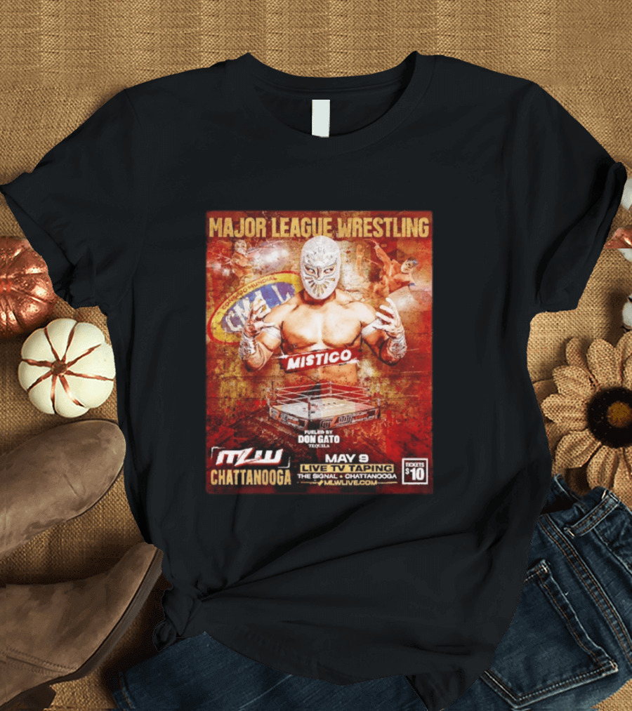 Mistico Major League Wrestling May 9 Live TV Taping The Signal Chattanooga T-Shirt