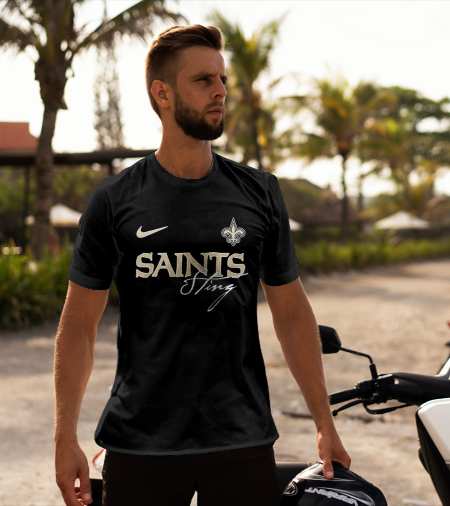 Nike New Orleans Saints Sting Collaboration Fleur De Lis T-Shirt