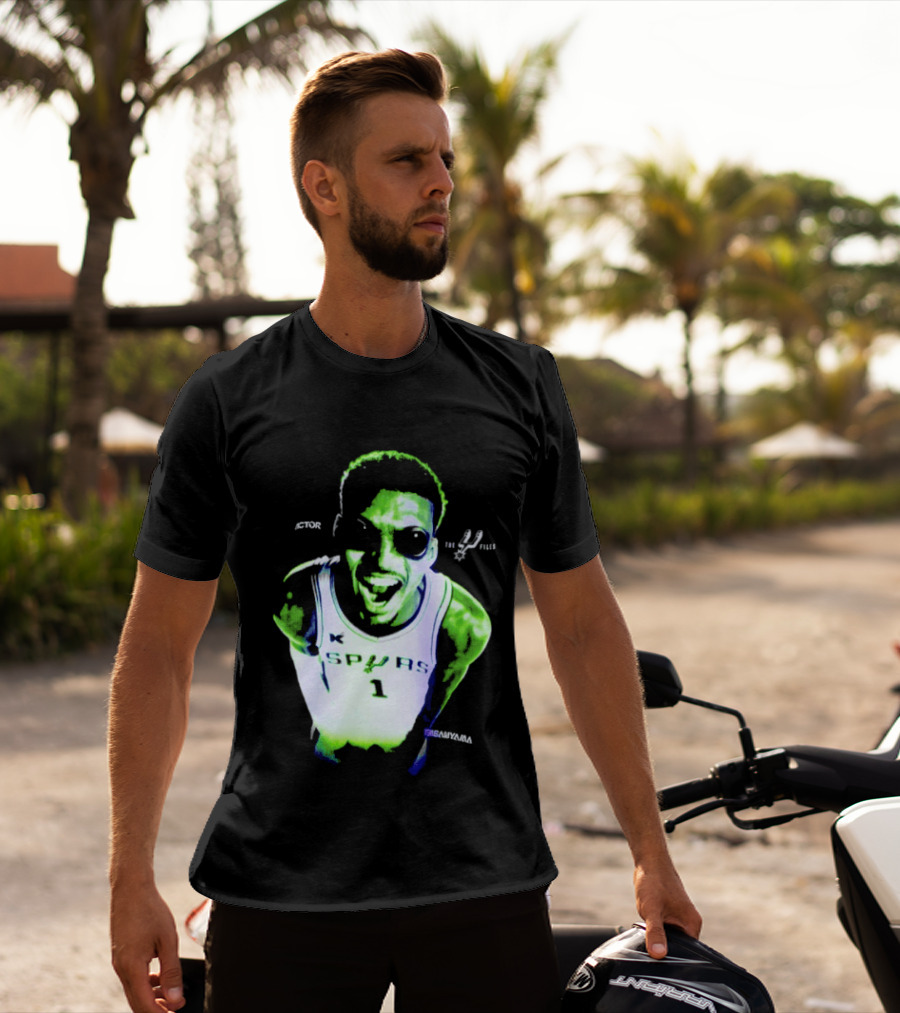 The Alien Victor Wembanyama Spurs X Files Mashup Paranormal Basketball T-Shirt