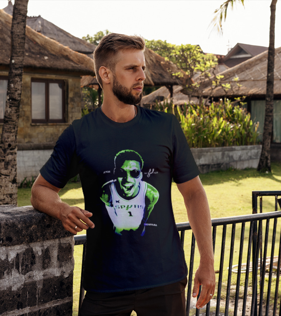 The Alien Victor Wembanyama Spurs X Files Mashup Paranormal Basketball T-Shirt