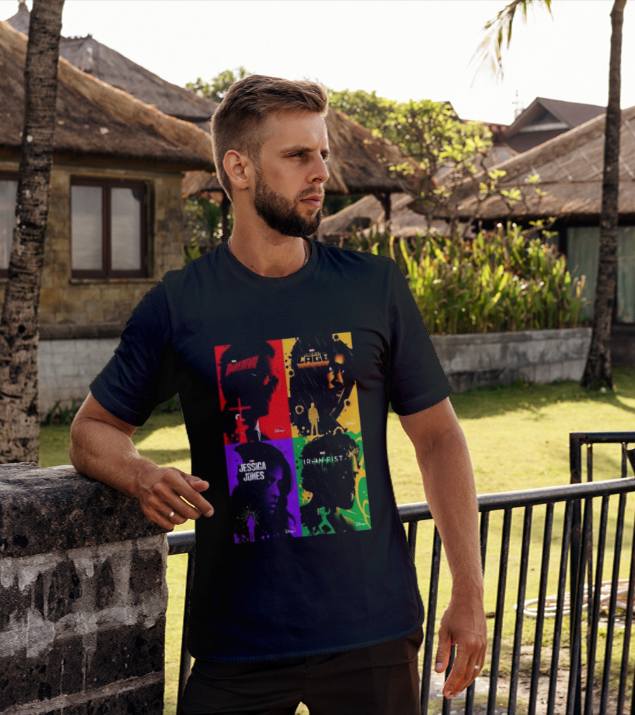 Marvel Daredevil Jessica Jones Luke Cage Iron Fist Heroes Disney T-Shirt