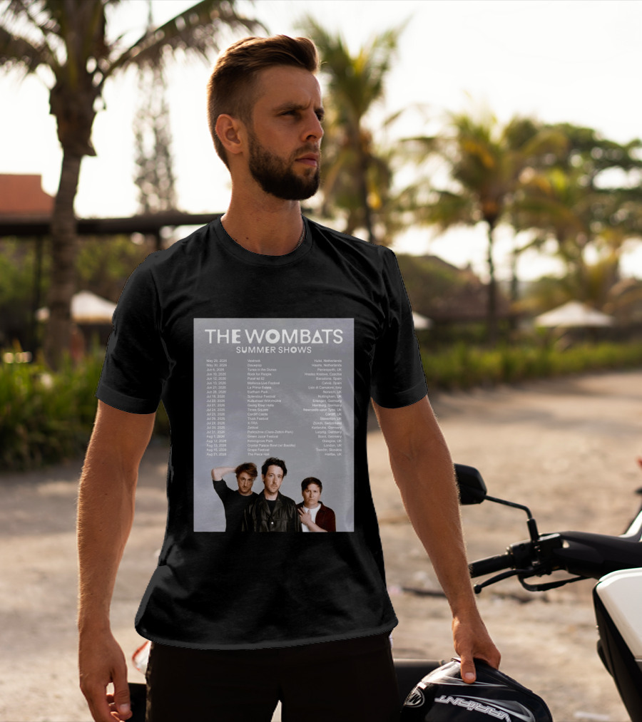 The Wombats Summer Shows 2026 Tour Dates And Locations T-Shirt