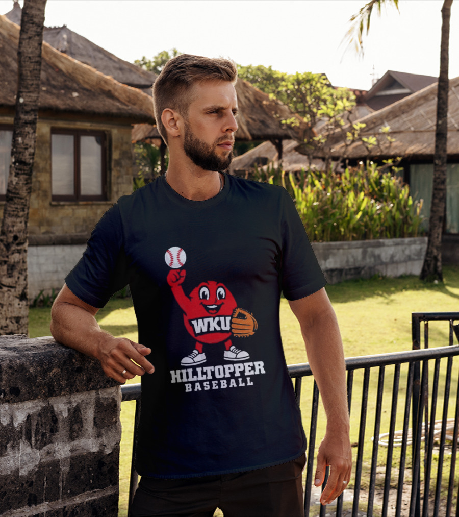 WKU Hilltopper Baseball Mascot With Glove And Ball T-Shirt