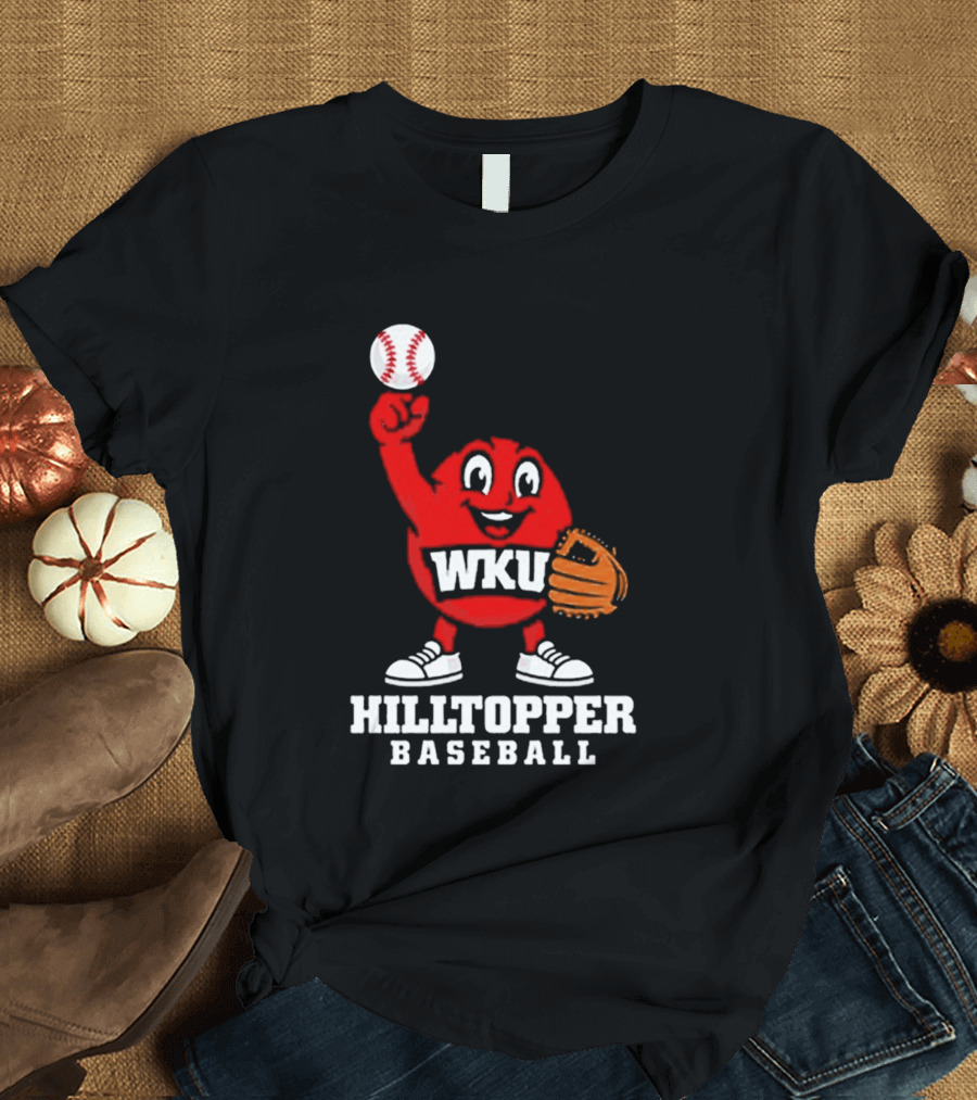 WKU Hilltopper Baseball Mascot With Glove And Ball T-Shirt