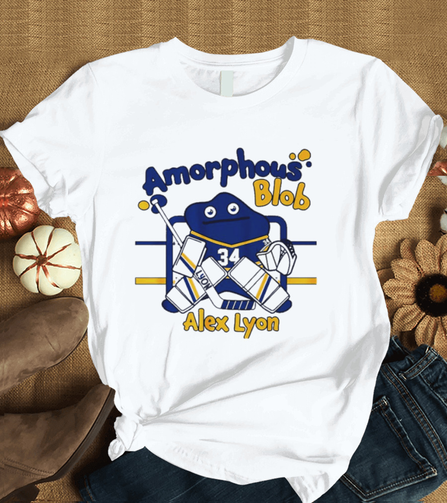 Buffalo Hockey Amorphous Blob Alex Lyon 34 T-Shirt