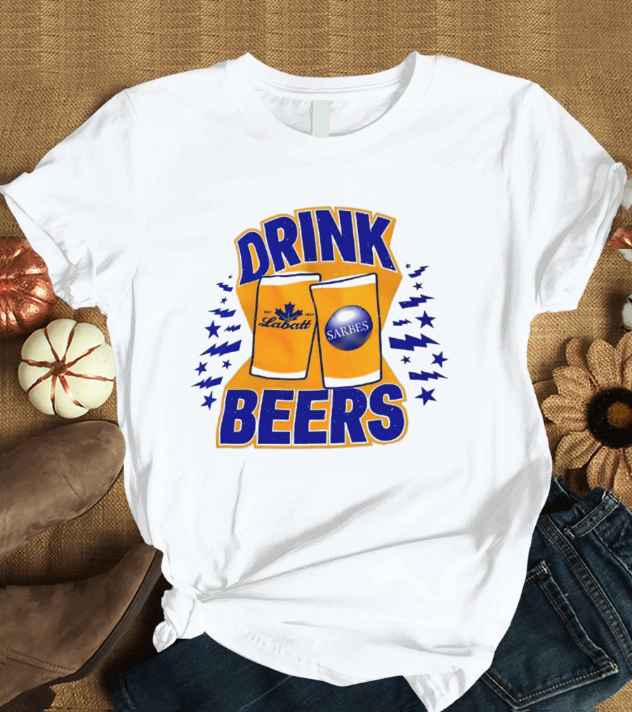 Buffalo Sabres Labatt Drink Beers Electric Stars T-Shirt