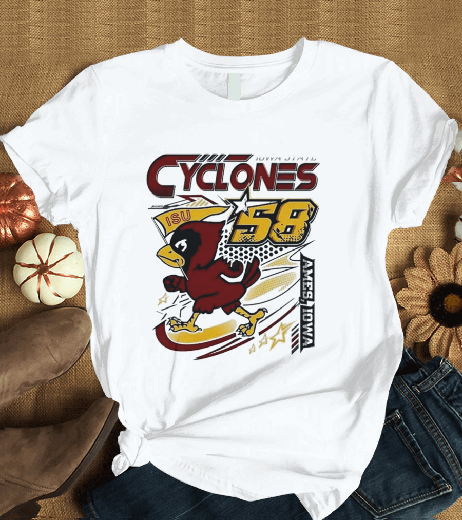 Cyclones ISU Racing Cy 58 Comfort Colors 90s T-Shirt