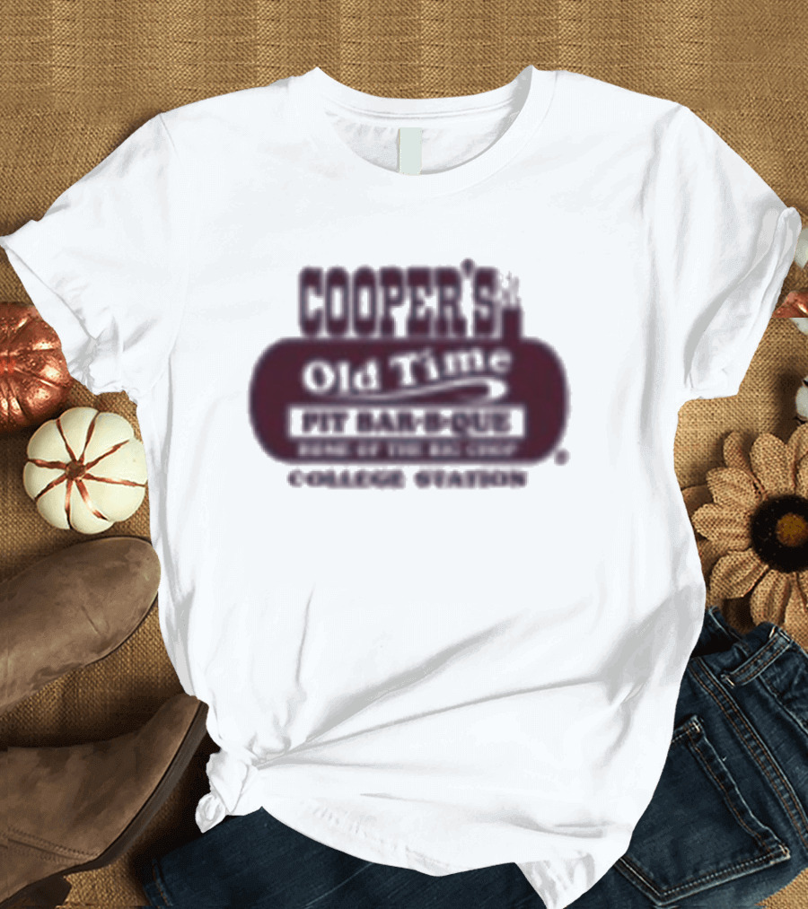 Cooper's Old Time Pit Bar B Que Home Of The Big Chop College Station Texas T-Shirt