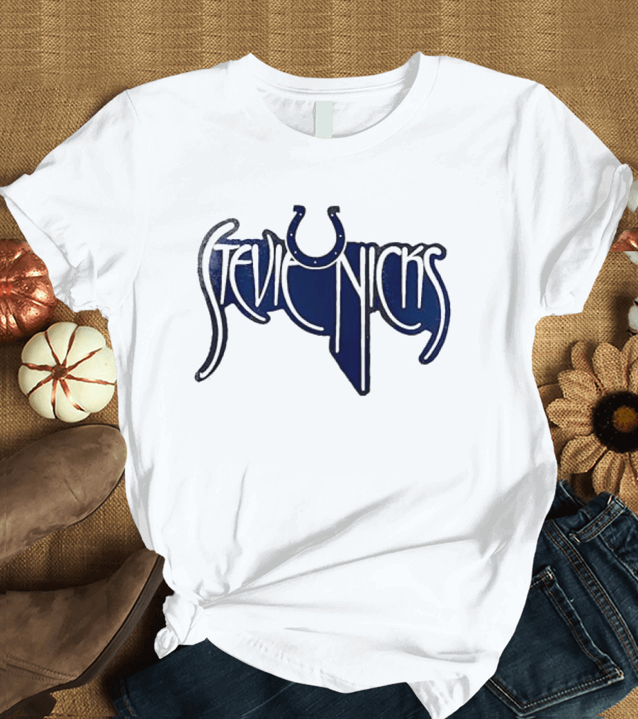 Indianapolis Colts Stevie Nicks Don't Be A Lady Colts Horseshoe T-Shirt