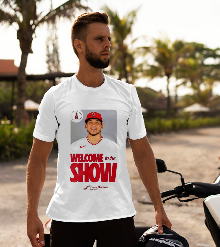 Los Angeles Angels Juan Lagares Welcome To The Show MLB Baseball T-Shirt