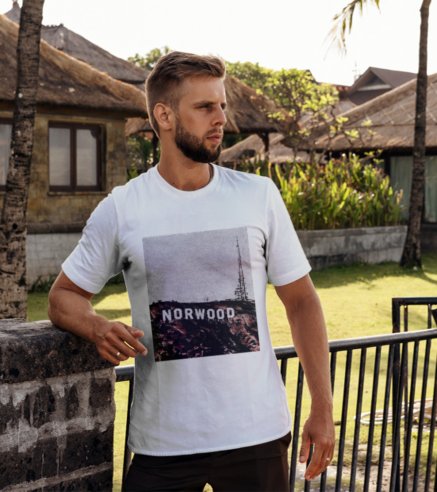 Norwood Hills Sign Parody Hollywood Hills T-Shirt