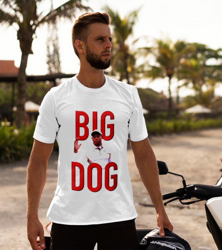 Tiger Woods Big Dog Meme Red Text Sports T-Shirt