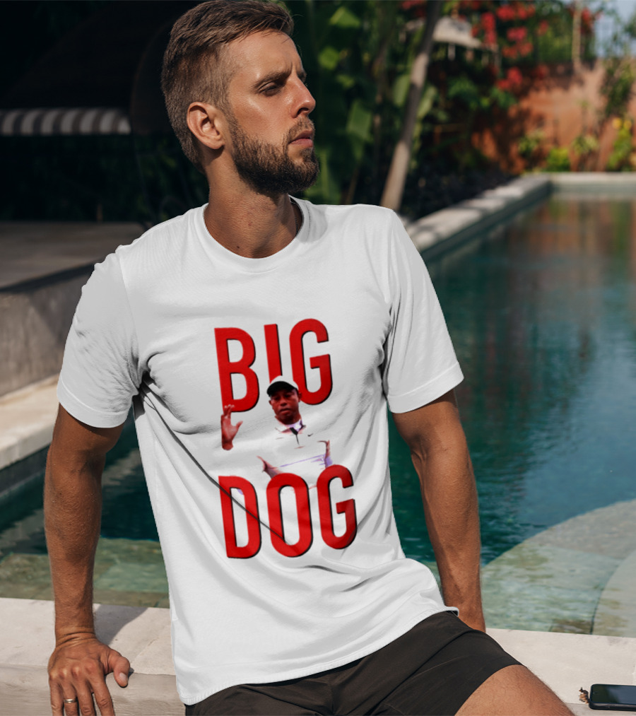 Tiger Woods Big Dog Meme Red Text Sports T-Shirt