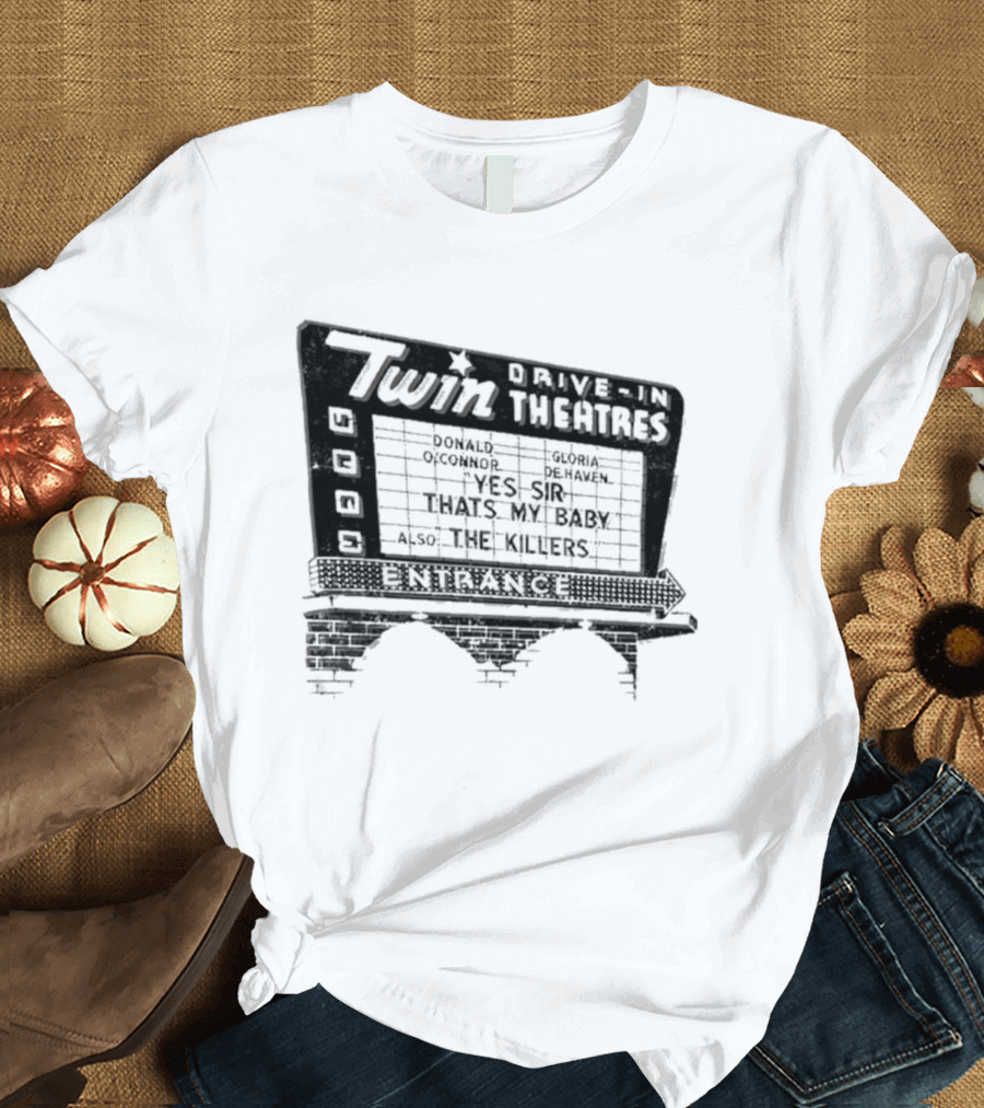 Twin Drive In Theatres Norwood Ohio Vintage Marquee Sign T-Shirt