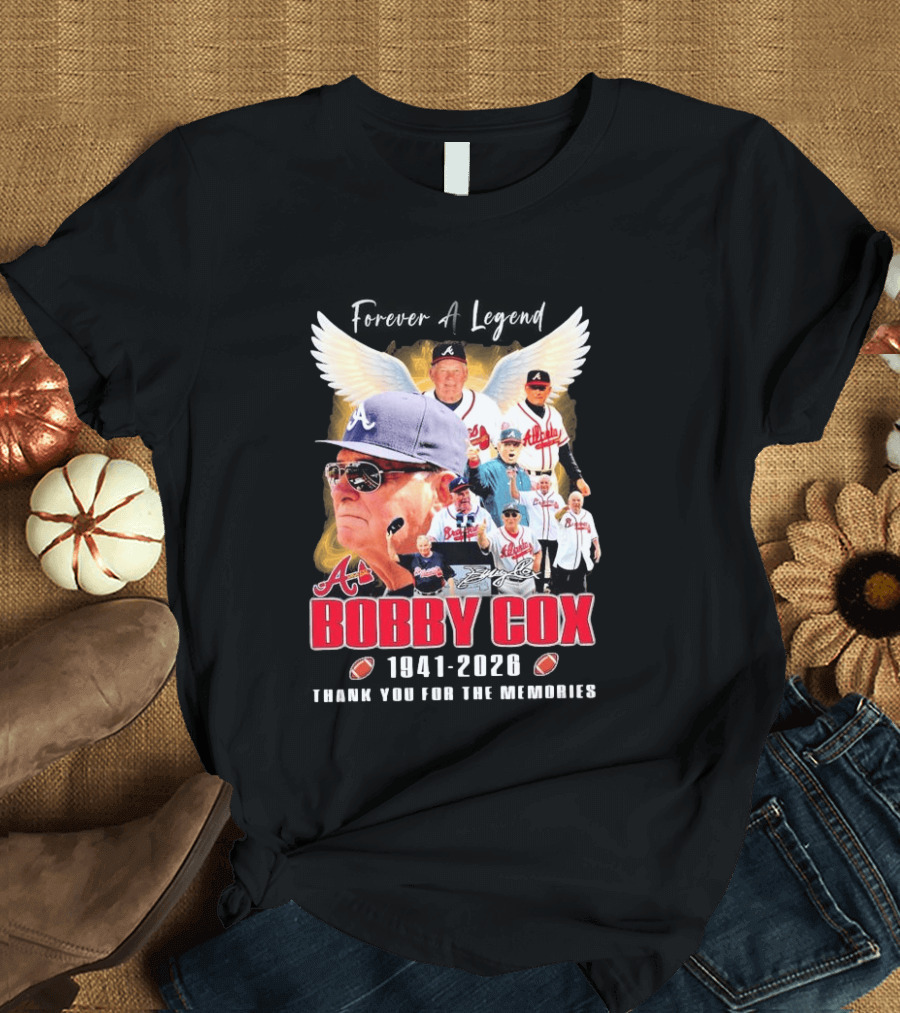 Bobby Cox 1941 2026 Atlanta Baseball Legend Thank You For The Memories T-Shirt