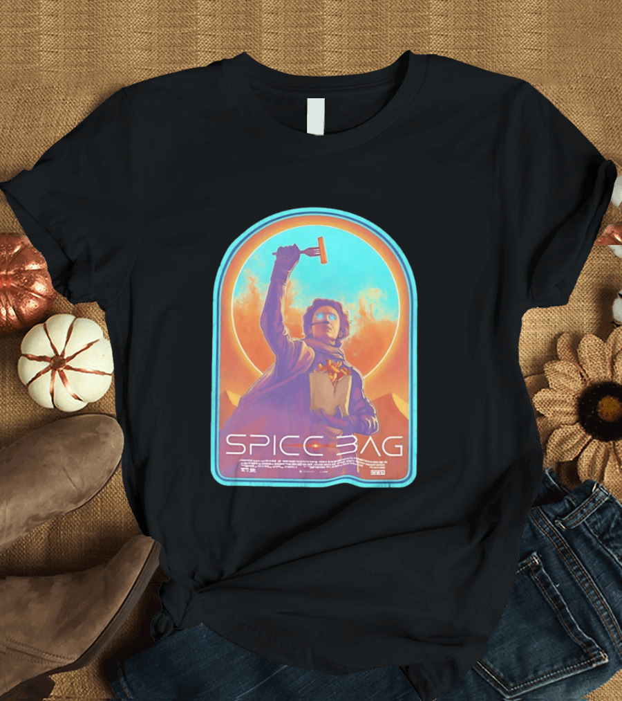 Dune Spice Bag Sci Fi Parody Pop Culture T-Shirt