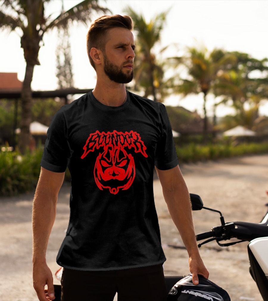 Boondox Glowing Horror Mask Red Drip T-Shirt