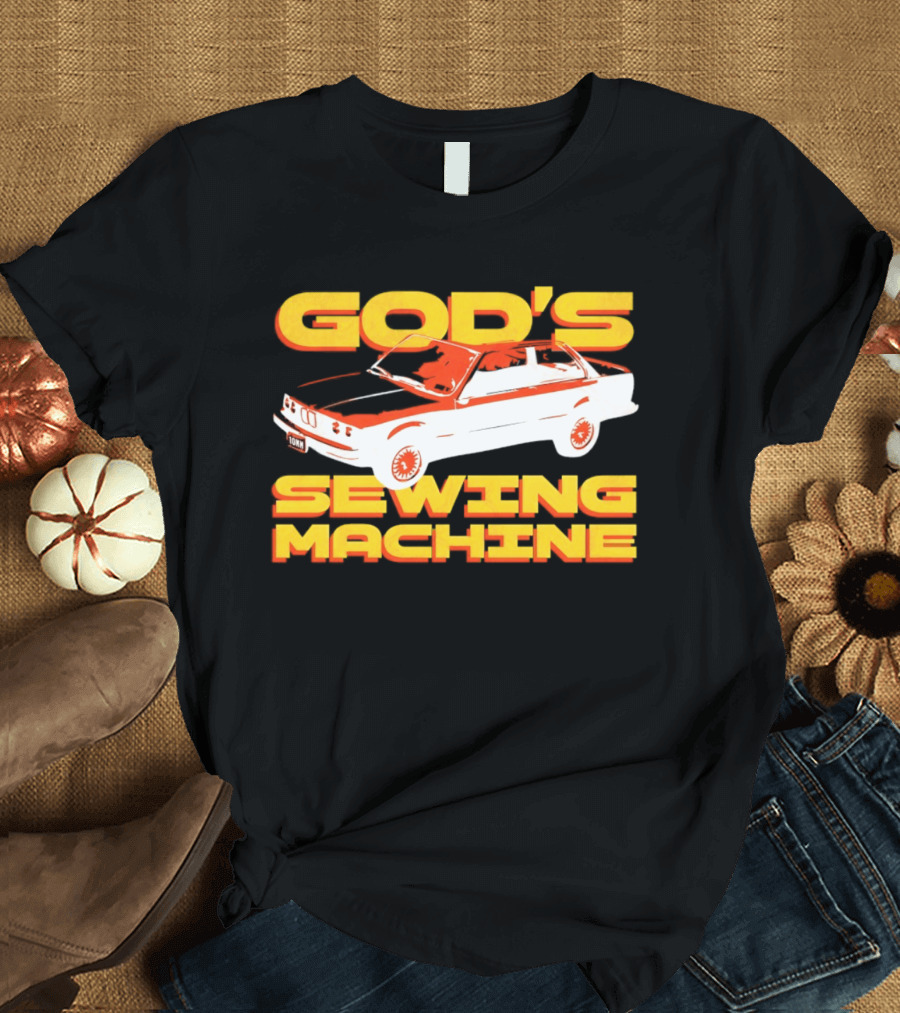 God's Sewing Machine BMW E3 Iconic Car T-Shirt