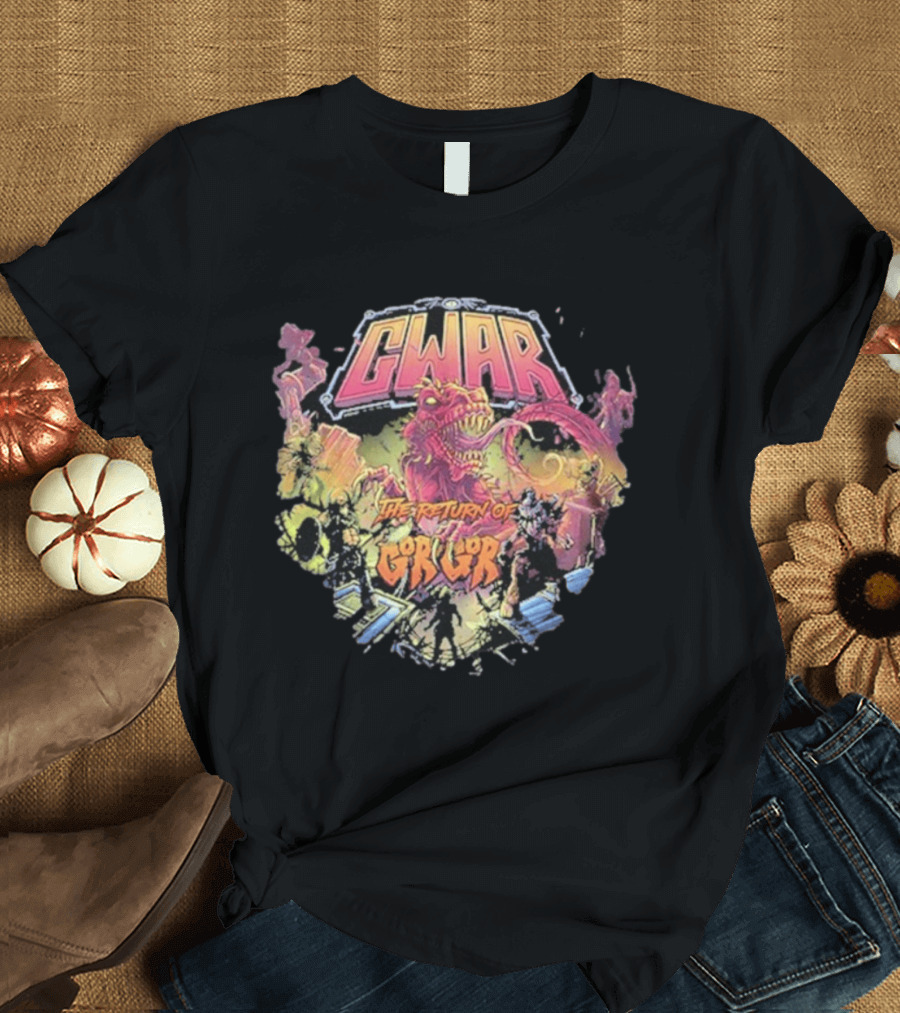 Gwar The Return Of Gor Gor Dinosaur Retro Band T-Shirt