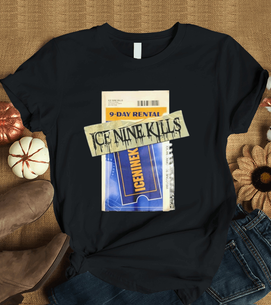 ICE NINE KILLS 9 Day Rental Iceninek Welcome To Horrorwood T-Shirt