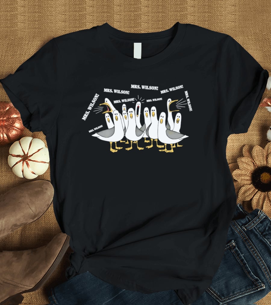 Mrs. Wilson Screaming Seagulls Teacher Custom T-Shirt