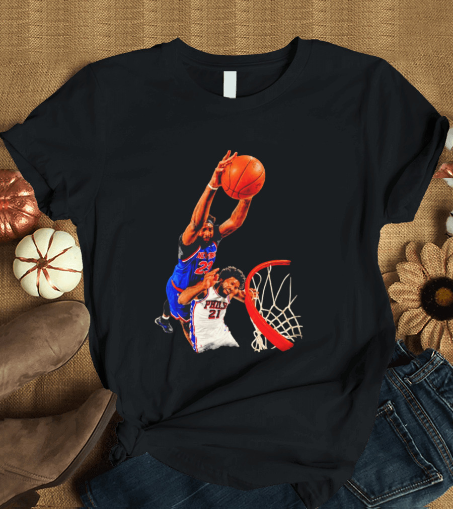 New York Knicks Mitchell Robinson Dunking On Philadelphia 2026 T-Shirt