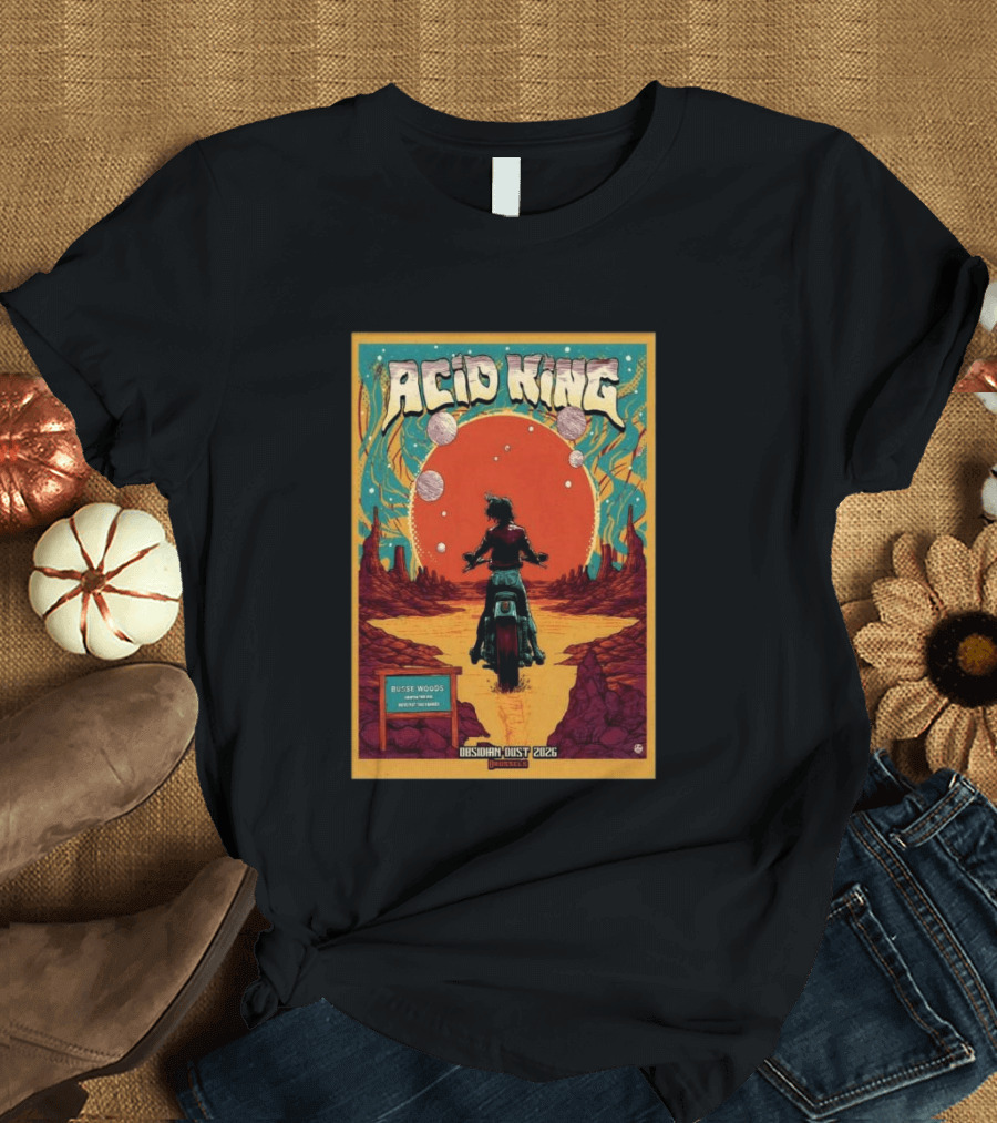 Acid King Obsidian Dust 2026 Brussels Busse Woods T-Shirt