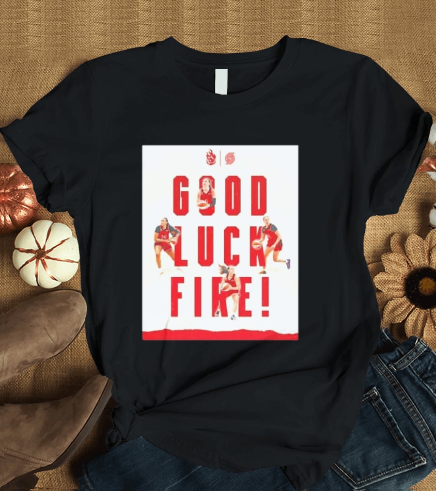 Portland Trail Blazers Good Luck Fire Basketball T-Shirt