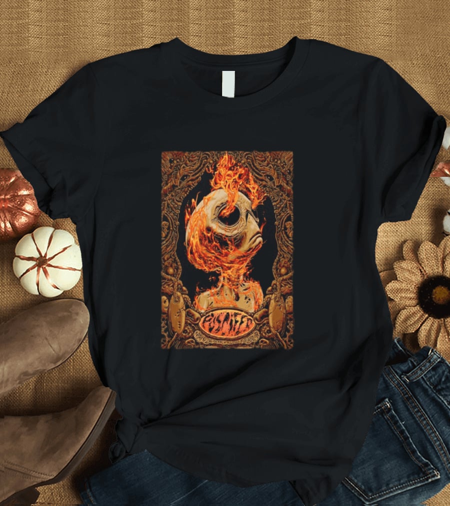 Puscifer Theater Of The Clouds Portland OR Event May 8 2026 Alien Skull In Flames T-Shirt