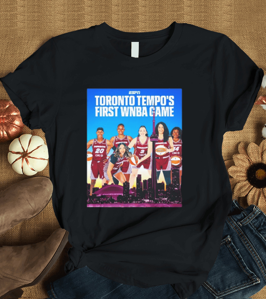 Toronto Tempos First WNBA Game ESPN Basketball Team Event T-Shirt