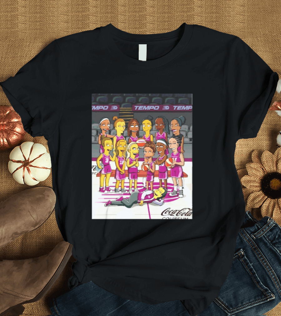 Toronto Tempo WNBA Coca Cola Coliseum The Simpsons Basketball Team T-Shirt