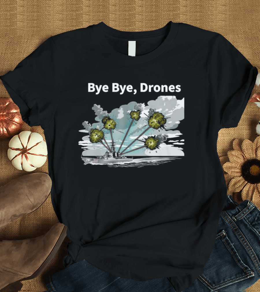 Bye Bye Drones Yellow Flower Cloud T-Shirt