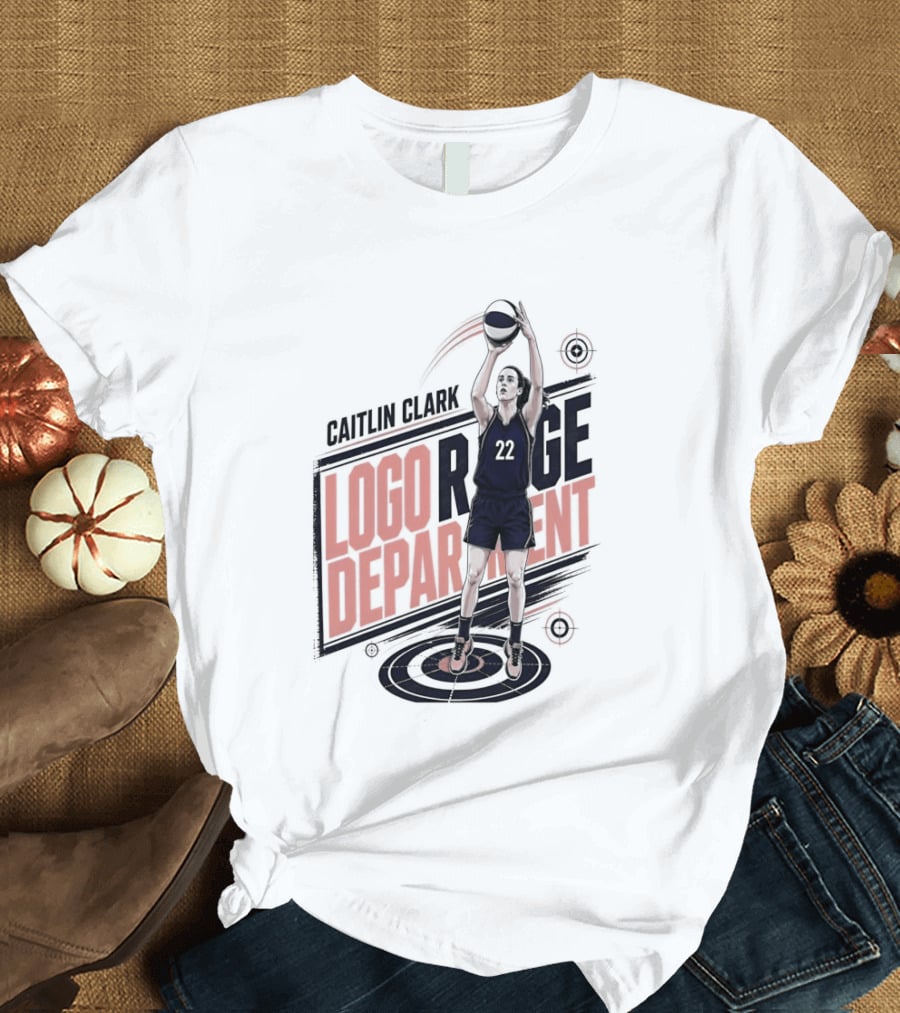 Caitlin Clark 22 Indiana Fever WNBA Logo Range Department T-Shirt