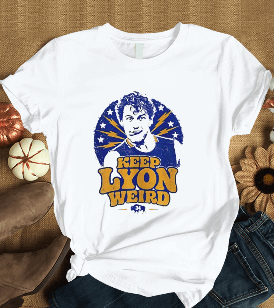 Keep Lyon Weird Hockey Player 34 Buffalo Sabres Lightning Stars T-Shirt