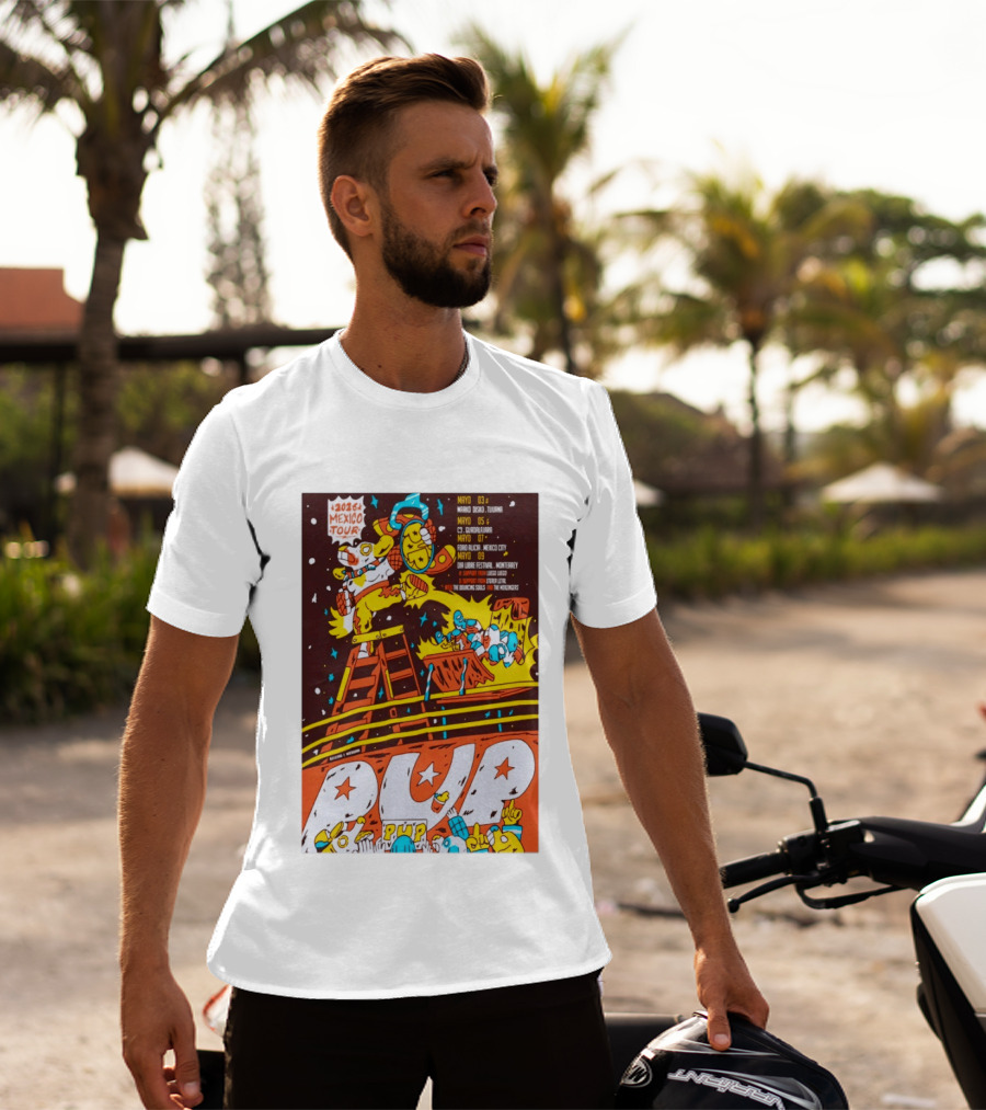 2026 Mexico Tour PUP Foro Indio Tijuana Guadalajara Mexico City Monterrey Show May 7 Headliner Bouncing Souls Mezcales T-Shirt