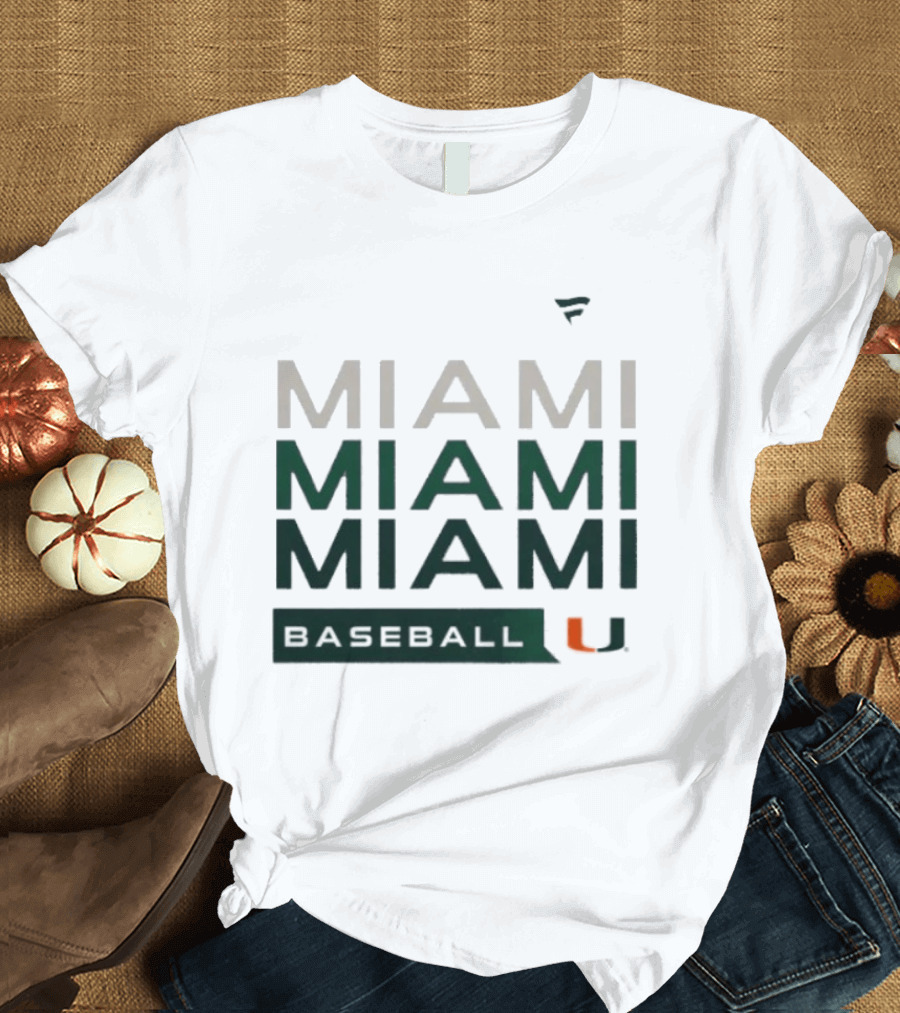 Miami Hurricanes Baseball Hype Tri Blend Miami U T-Shirt
