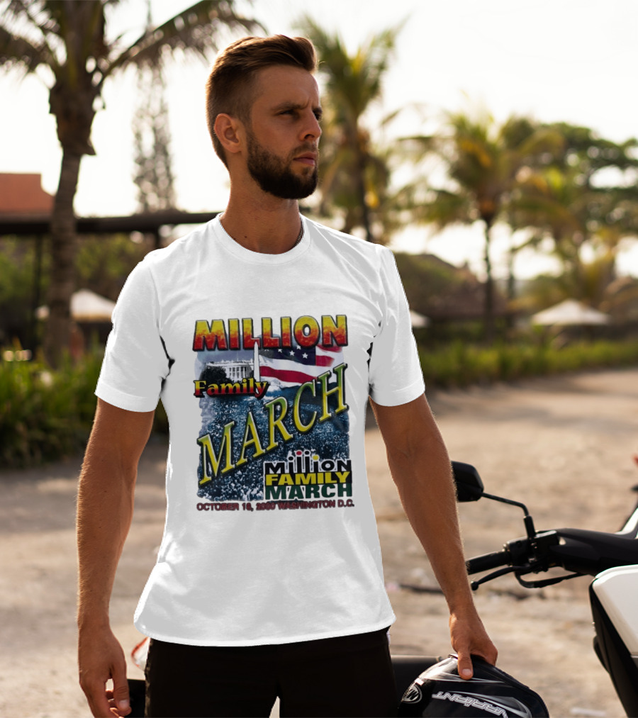 Million Family March October 16 2000 Washington D.C. White House American Flag T-Shirt