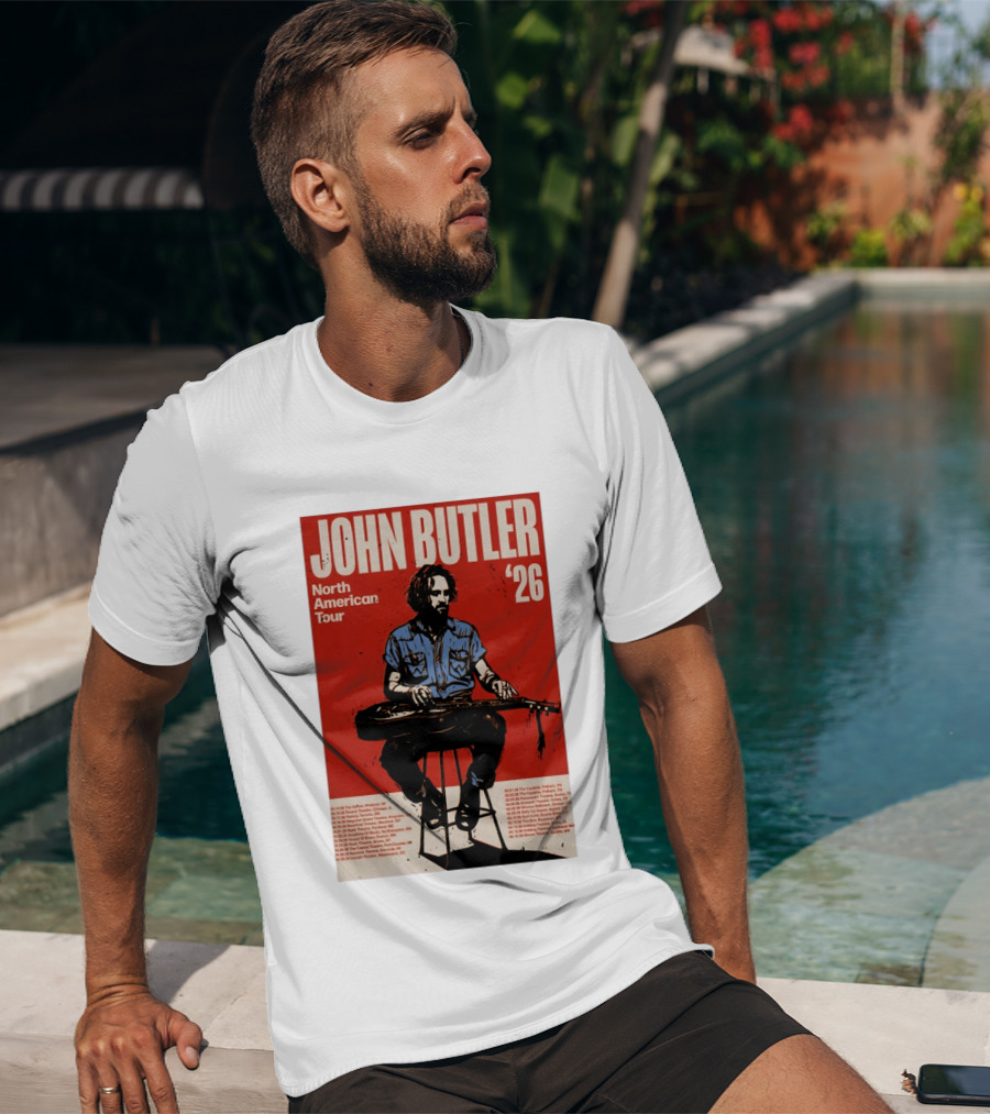 John Butler North American Tour 2026 Shows T-Shirt