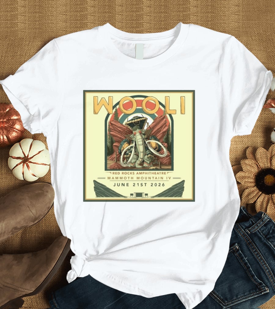Wooli Red Rocks Amphitheatre Mammoth Mountain IV June 21st 2026 T-Shirt
