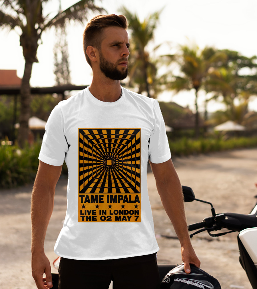 Tame Impala Live In London The O2 May 7 Optical Illusion Concert T-Shirt