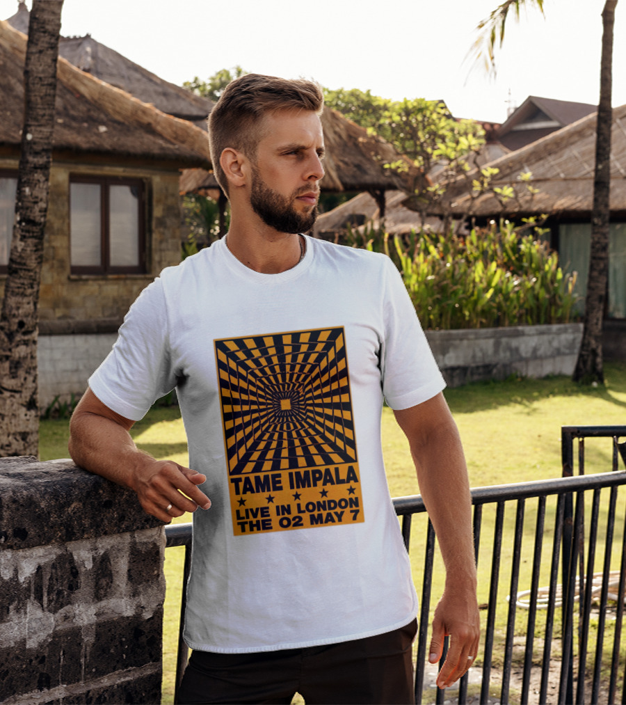 Tame Impala Live In London The O2 May 7 Optical Illusion Concert T-Shirt